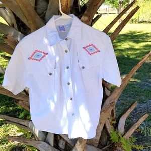 Western casual button up shirt.